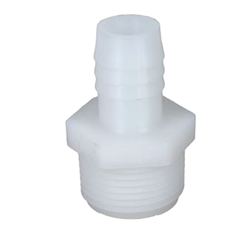 Nylon Hose Barb 1/2 Inch MPT x 5/8 Inch Barb A1258